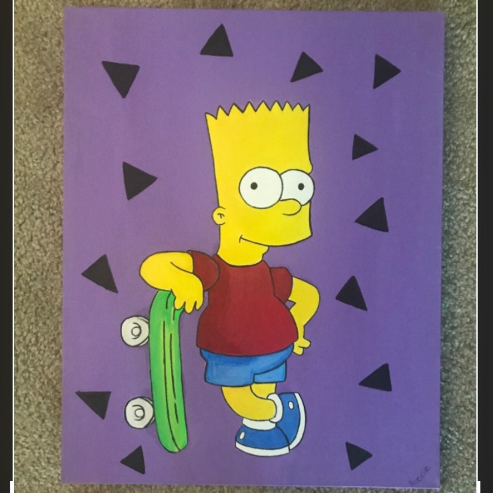 Canvas art painting- Bart Simpson